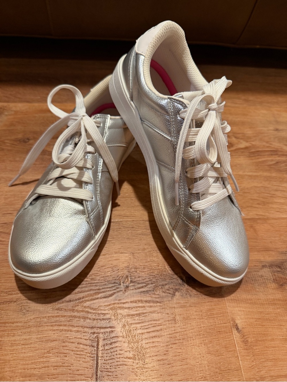 Ryka Silver Metallic Women’s Lace-Up Sneakers